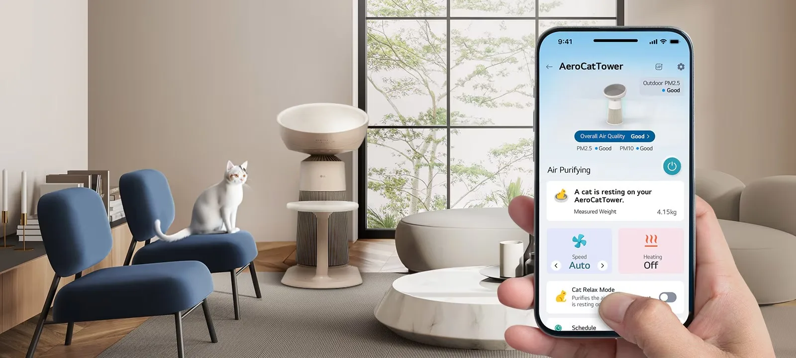 AeroCatTower™ 21 air purifier aerocattower 2025 as207cbz0 feature 12 2 lg thinq d