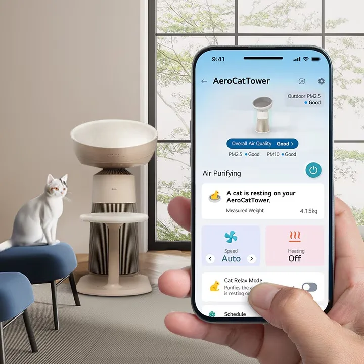 AeroCatTower™ 22 air purifier aerocattower 2025 as207cbz0 feature 12 2 lg thinq m