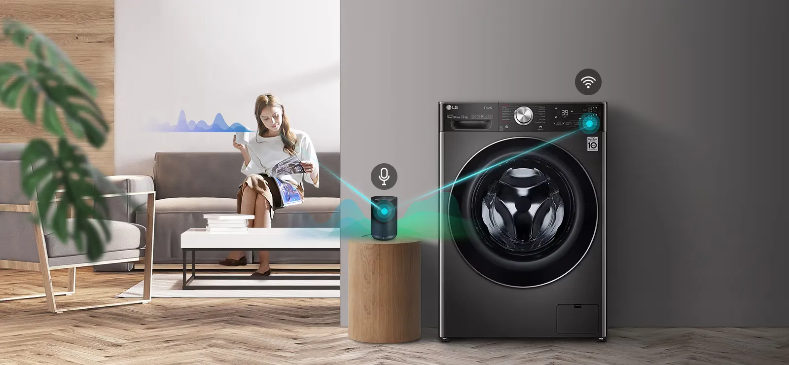 12kg Front-Load Washer 41 fv1413h2ba wm front load washer wm vivace v950 black 11 2 1 voice control d