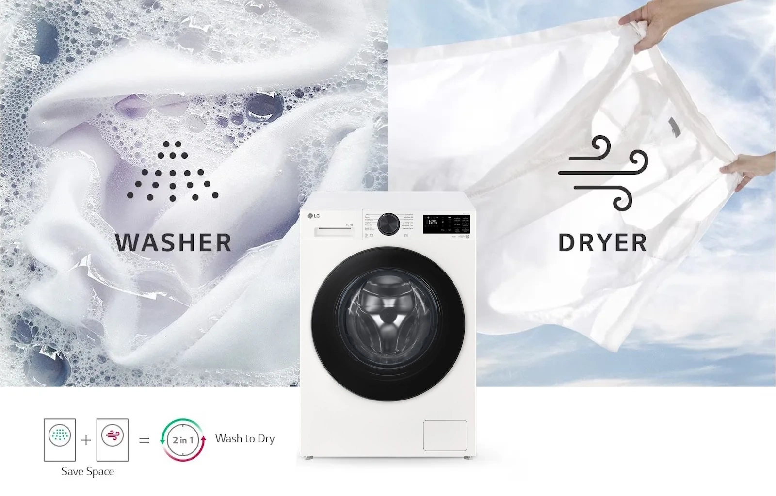 11/7kg Front-Load Washer Dryer 14 2in1 washer dryer 2