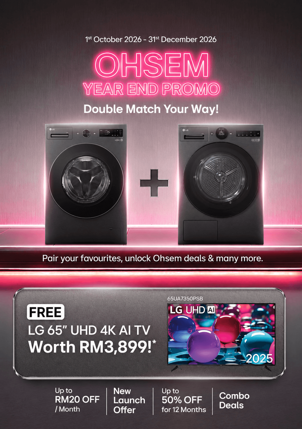LG Subscribe™ 9 ohsem year end appliance promo
