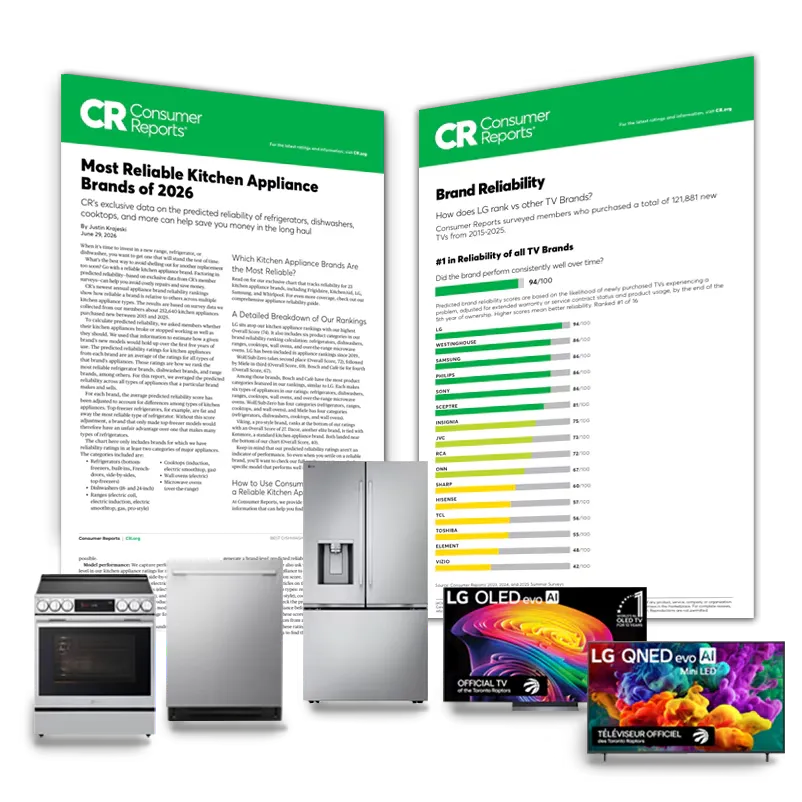 LG Reliability 3 cr appliance tv product image