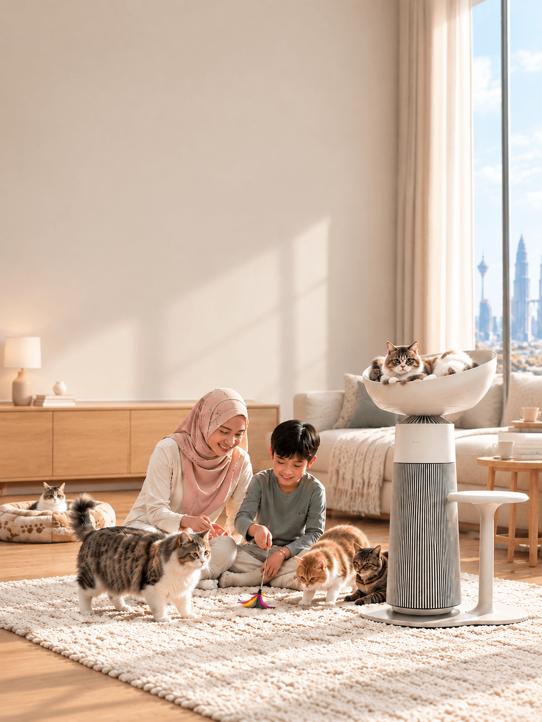 LG Subscribe™ Malaysia 29 sunlit family cat playroom