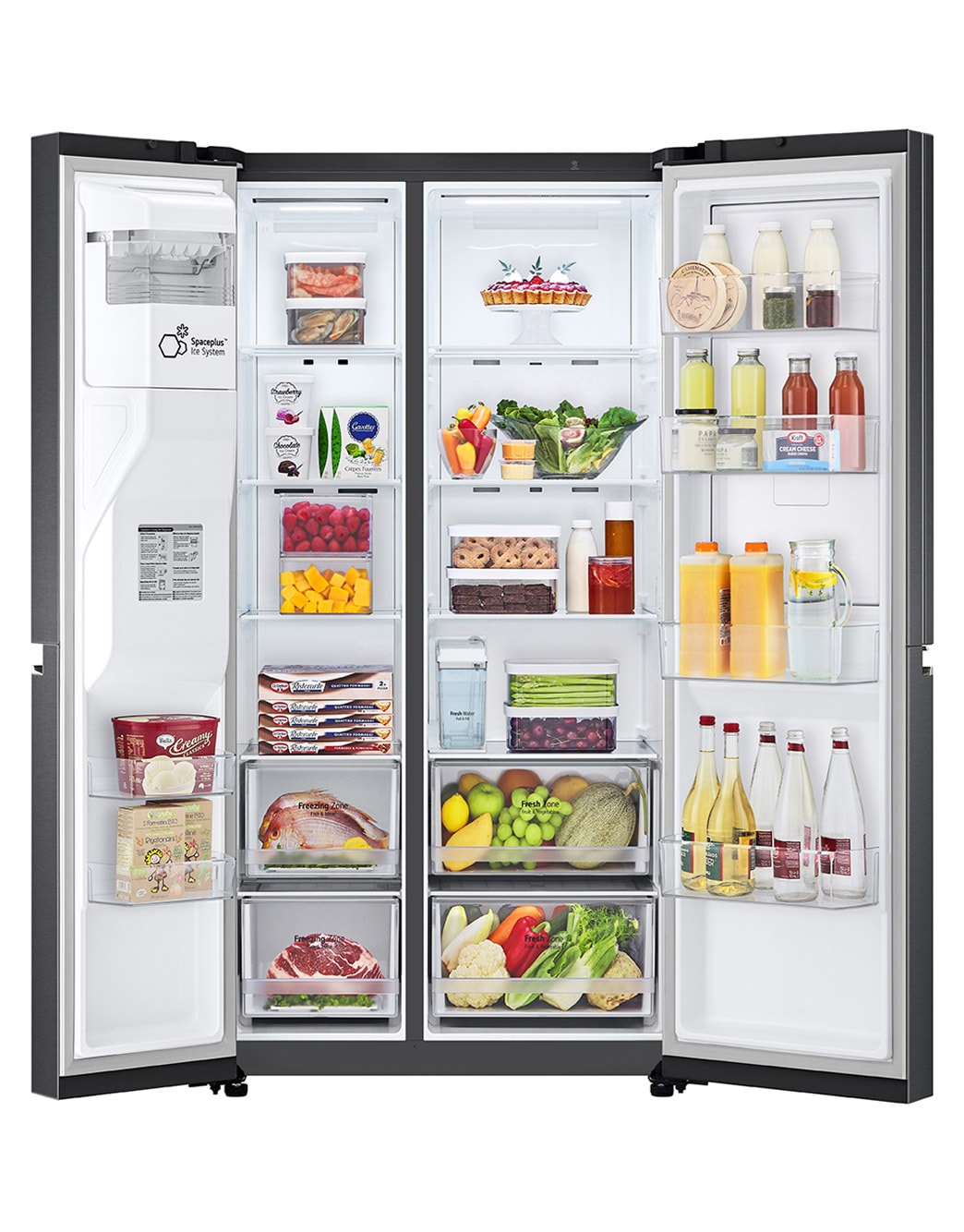 635L Side-by-Side 2 635L MATTE BLACK FRIDGE