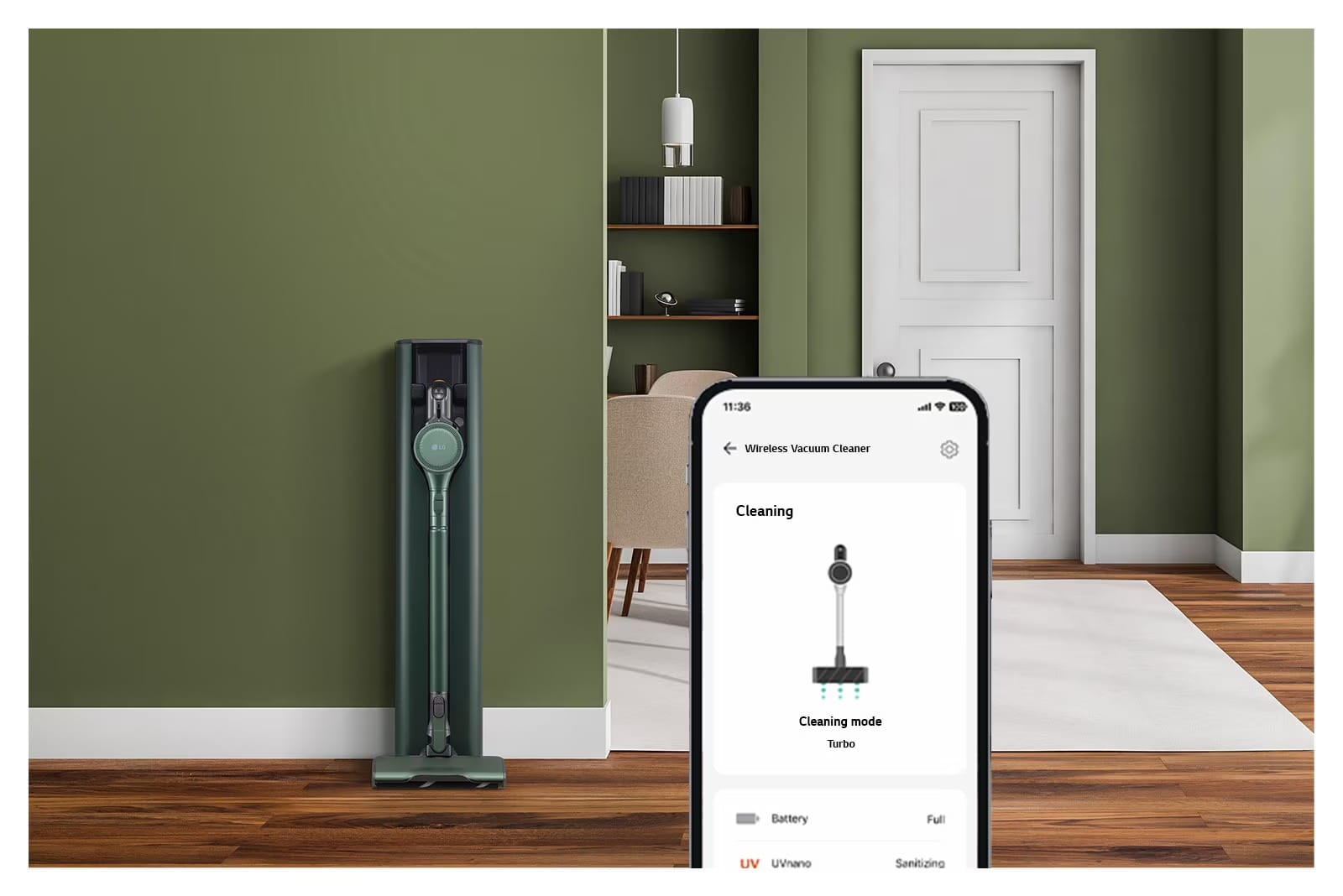 CordZero™ All-in-One Tower A9X 16 imageye tw ha objet cordzero steam calminggreen 04 3 interior desktop