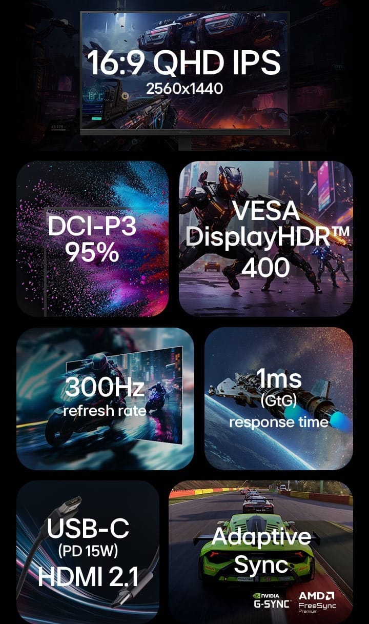 UltraGear™ G6 Gaming Monitor 16 ultragear gaming 27g640a 2025 feature 02 1 summary m