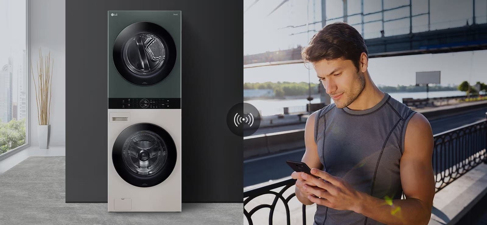 25/20kg Objet WashTower™ 32 wd washtower heat pump blacksteel 10 2 1 remote control d rev