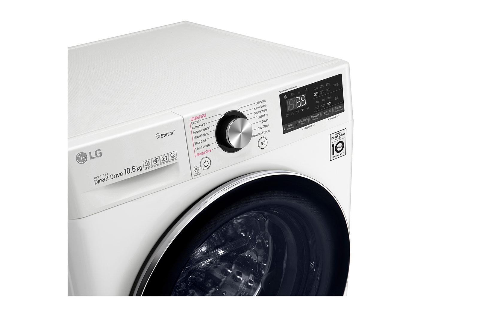 10.5kg Front-Load Washer 8 white 2 3